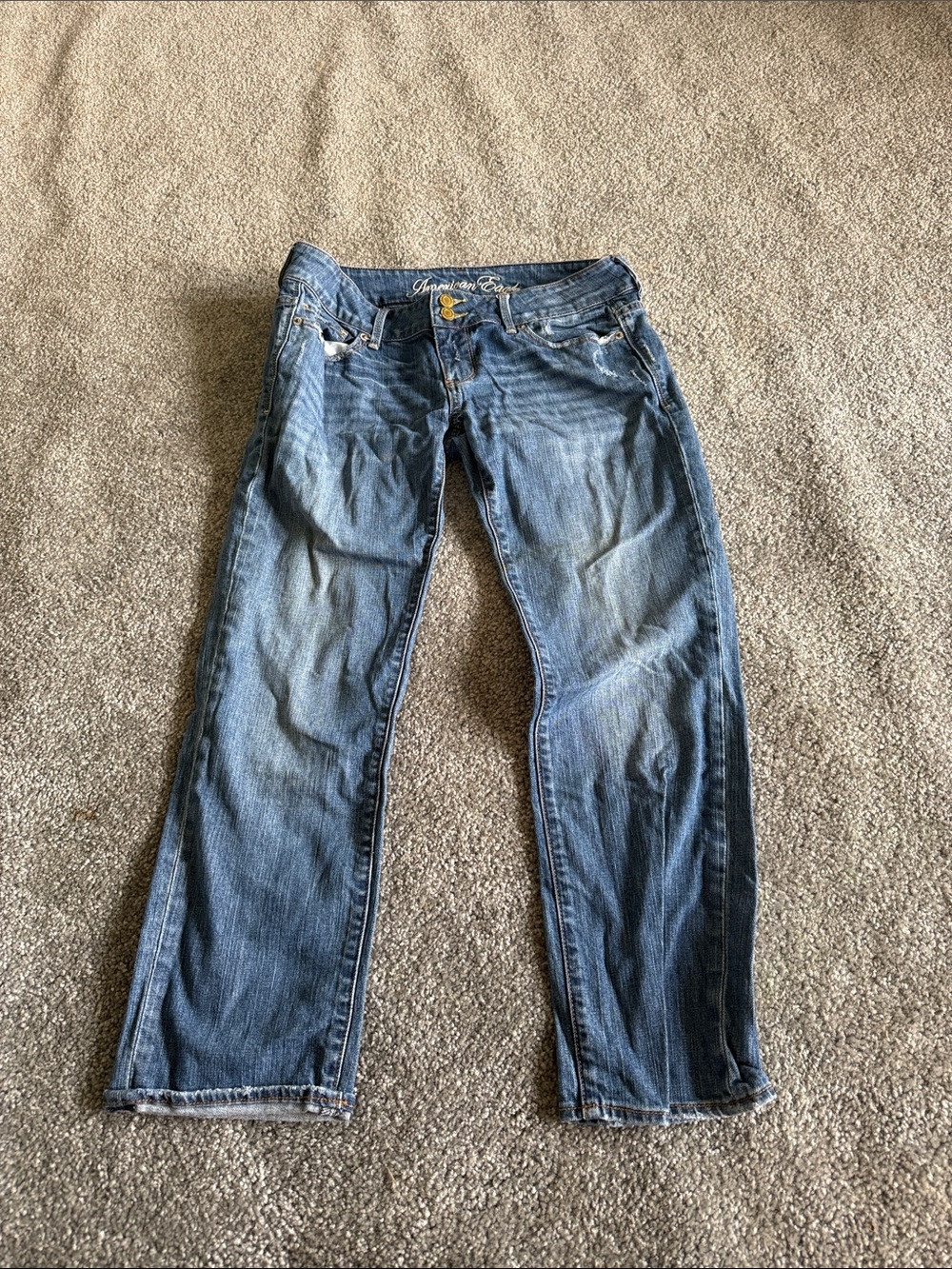 American Eagle Outfitters Dark Blue Low-Rise Jeans